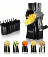 Upgrade Rotary Cheese Grater Shredder with Handle, Strong Suction Base, ... - $28.45