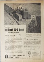 International Harvester TD-6 Diesel Crawler Tractor Magazine Advertisement 1958 - £16.10 GBP