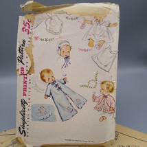 Vintage Sewing PATTERN Simplicity 4060, 1952 Infants Layette, One Size, Baby - £20.11 GBP
