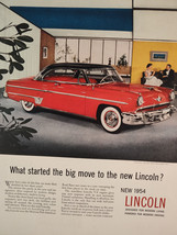 1954 Holiday Original Art Ad Advertisement The Growing Trend to LINCOLN ... - $10.80