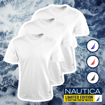 Nautica Men&#39;s 3 Pack Limited Edition Crew Neck S/S T-Shirt - £16.54 GBP