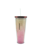 Starbucks Pink Dandelion Blossom Floral Acrylic Tumbler Cold Cup Size 24... - £13.72 GBP