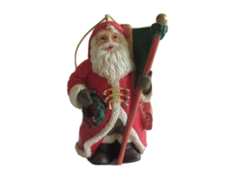 SANTA CLAUS With Mexico Flag and Wreath Christmas Tree Ornament Resin ~3.6&quot; - $229.11 MXN