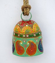 Vintage Swiss Cow Bell Metal Decorative Emboss Hand Painted Farm Animal BELL578 - £53.73 GBP