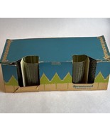 10 Vintage Anchor Hocking Sprucewood Avocado Green Glass Set 10oz With Box - $59.84
