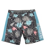 Hurley Board Shorts Mens 34 Gray Floral Tropical Swim Drawstring Reflect... - $47.07 CAD