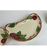 Vintage Franciscan Apple Made in USA Crescent Salad Plate Apple USA Back... - $18.99