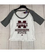 Mississippi State Bulldogs NCAA Small Adidas Casual T-Shirt White New Women - $20.92 CAD