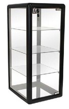 14 x 27 in. Glass Countertop Showcase Tower Display Case  Black - $254.99