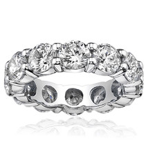 1.38 Carat G-H Diamond Full Eternity Wedding Engagement Band Ring 14K Wh... - £707.17 GBP