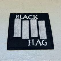 Black Flag Band Iron On Patch SST Bars Logo Circle Jerks Agnostic Front - $7.59