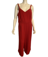 LOFT Women&#39;s Spaghetti Strap Cropped Jumpsuit Red Size 12 - €24,36 EUR