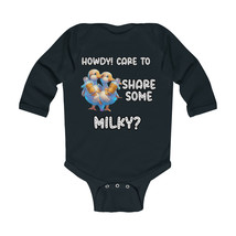 Care To Share Some Milky Cute Infant Long Sleeve Bodysuit | Gift For Moms - £24.92 GBP+