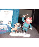 Enesco Rudolph With Hermey and Yukon Figurine #104872 Early Release Rare 2002 - £136.88 GBP