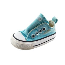 Converse All Star Toddler Sz 2 Medium Blue Low top Fabric Girls - £17.12 GBP