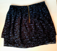 Urban Outfitters Silence &amp; Noise Mini Skirt Layered Chiffon Blue Black 0 - £6.75 GBP