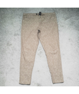 Mossimo Ankle Skinny Women&#39;s Size 14 Mid Rise Ankle Zip Damask Beige Pants - $23.34 CAD