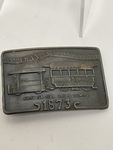 Vintage San Francisco Cable Car Solid Brass Belt Buckle Clay St. 1873 Rare - £13.39 GBP