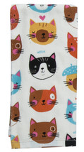 KAY DEE DESIGNS &quot;Crazy Cats&quot; Fun Faces R3820 Dual Purpose Terry Towel~16&quot;x26″ - £7.70 GBP