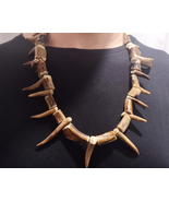 Deer Antler Necklace, Antler and Wood Necklace,Ancient Necklace, Slavic ... - £70.00 GBP