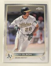 2022 Topps Chrome - Matt Olson* Card #148 - MLB Oakland Athletics/MLB Br... - $1.93