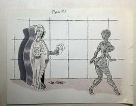 JIM JONES vintage Mummy signed 9" x 12" magazine illustration - $49.49