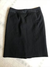 Ann Taylor Skirt Size 12 Black Straight Pencil Fully Lined Career Formal - $25.06