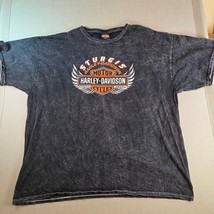 Harley Davidson Sturgis South Dakota 3XL Black Acid Wash T-Shirt - $39.99