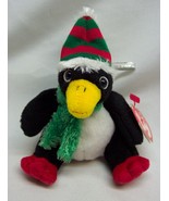 TY Jingle Beanie Babies TOBOGGAN PENGUIN 3&quot; PLUSH ORNAMENT Stuffed Anima... - $20.31 CAD