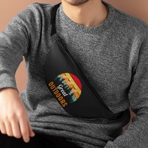 Retro Sunset Fanny Pack: Adjustable, Lightweight, &amp; Durable for Outdoor ... - £26.85 GBP