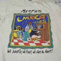 Vintage Memphis Mudcat Blues Fruit of the Loom Heavy Cotton T Shirt M Medium - £36.25 GBP