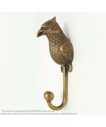 Solid Brass Eagle Falcon Bird Animal Hook - Vintage Strong Wall Coat Hat... - $47.86 CAD