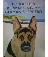 Walking German Shepard Metal Sign - $39.95