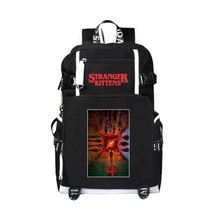 Stranger Things Multifunction USB Charge School Bags Students Boys Girls Canvas  - £138.84 GBP