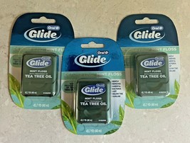 (3) Oral-B Glide Detoxifying Mint Dental Floss Tea Tree Oil 40m Each - £13.27 GBP