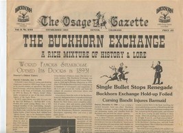 Buckhorn Exchange Restaurant Menu Denver Colorado The Osage Gazette 1989 - £22.15 GBP