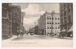 East Third Street Jamestown New York 1905 postcard - £5.44 GBP