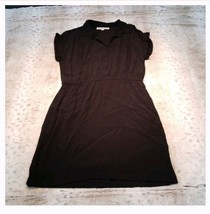 LOFT Black Short Sleeved Skirted Romper w Pockets and Belt Loops Size 4 - £15.71 GBP