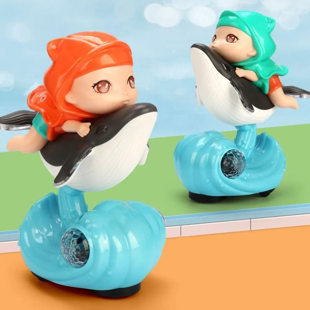 Electric Rocking Whale Light Music Dance Robot Toys Children&#39;s Toys Cartoon - £29.56 GBP