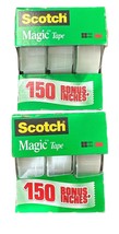 Lot of 2 Scotch Magic Tape, Numerous Applications, Invisible 3/4 x 350 Each Roll - £11.10 GBP