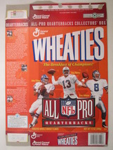 Empty WHEATIES Box 1996 12oz ALL PRO QUARTERBACKS Elway Marino Aikman [Z... - £4.98 GBP