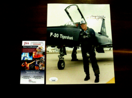 CHUCK YEAGER SPEED OF SOUND ACE PILOT SIGNED AUTO F20 TIGERSHARK PHOTO J... - £316.53 GBP