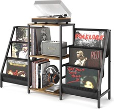 Record Player Stand With Vinyl Storage, Record Player Table With Vinyl Record - £83.69 GBP