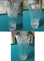 CRYSTAL CUT VASE ROGASKA, ARCHES DESIGN, ETCH FLOWERS PICK ONE  - $21.77+