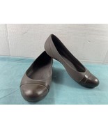 Crocs Womens Shoes Brown Black 7 M Rubber Cap Toe Slip On Comfort Ballet... - $24.20 CAD