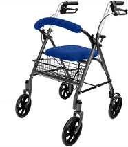 Top Glides Universal Soft Rollator Walker Seat and Backrest Blue Covers NEW - £17.37 GBP
