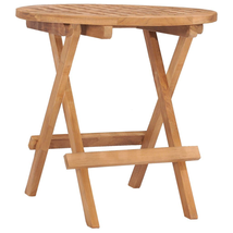 Outdoor Garden Patio Wooden Folding Square Round Table Solid Teak Wood Tables - £64.33 GBP+