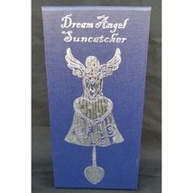 Dream Angel Suncatcher Hanging Ornament Yellow Stone Elegant Silver Ornament - £17.18 GBP