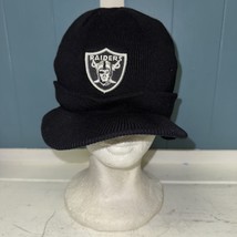 Reebok Las Vegas Raiders NFL Knit  Beanie With Brim  Hat Cap Authentic - $437.10 MXN