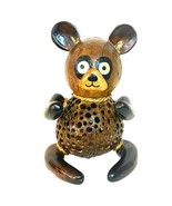 Vintage Wood PANDA Teddy Bear Lamp Night Light Accent Table Decor 7.5&quot; Tall - $34.64